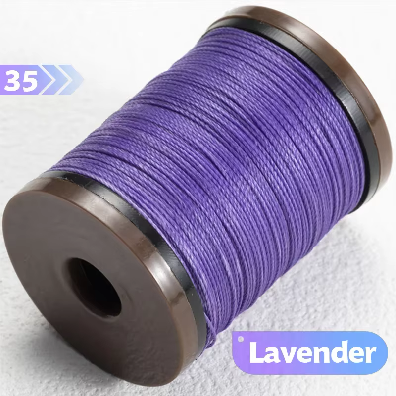 Fil Ciré Rond pour la Couture du Cuir, Outil d'Avertissement de Réparation, 36m, 40 Mètres, 0.8mm