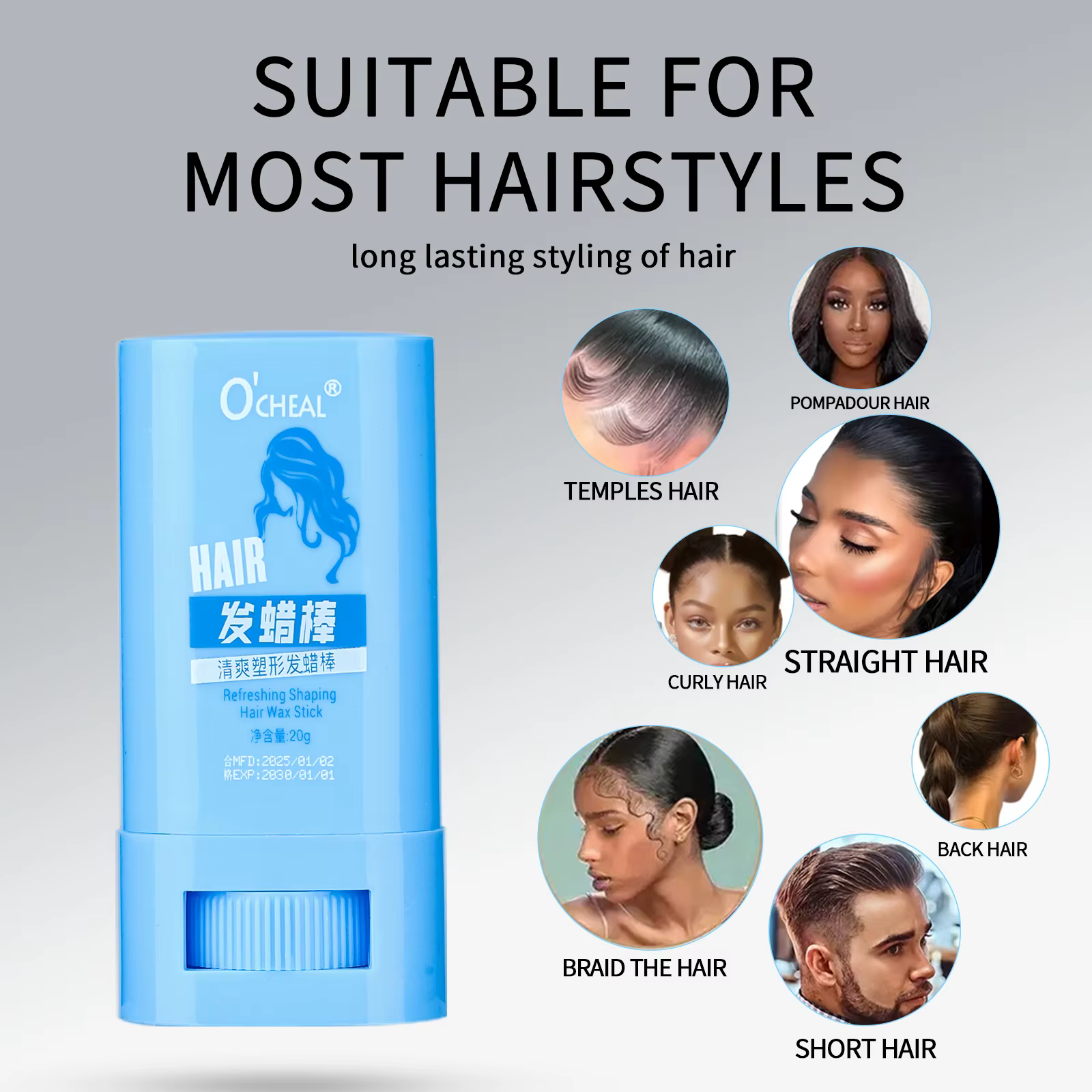 Ocheal cheveux rafraîchissant façonnage cheveux cire cheveux Anti-frits cheveux propres cheveux cass