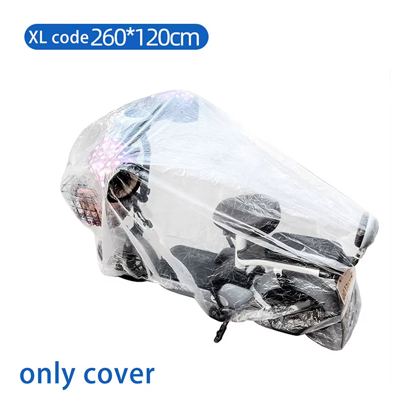 Housse de protection pour moto : transparente, jetable, imperméable pour vélos et scooters en plein