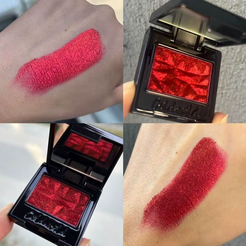Nouvelle couleur! Fard à paupières caméléon, fard à paupières rouge froid et sauvage