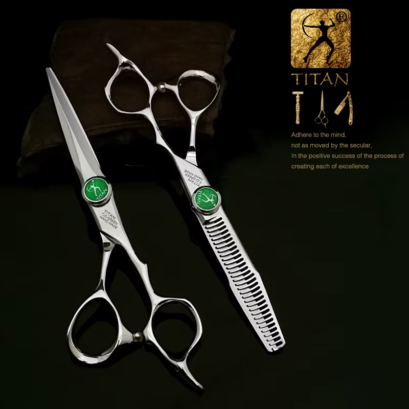 Titan-Ciseaux de coiffure professionnels, ciseaux de coiffeur, outil de coupe et d'amincissement, ci