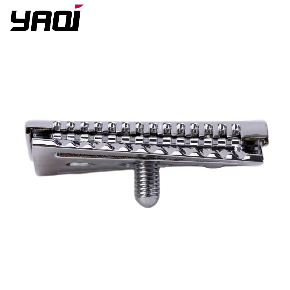 Tête de rasoir de sécurité inclinée pour homme YAQI en acier inoxydable, couleur chrome agressive, à