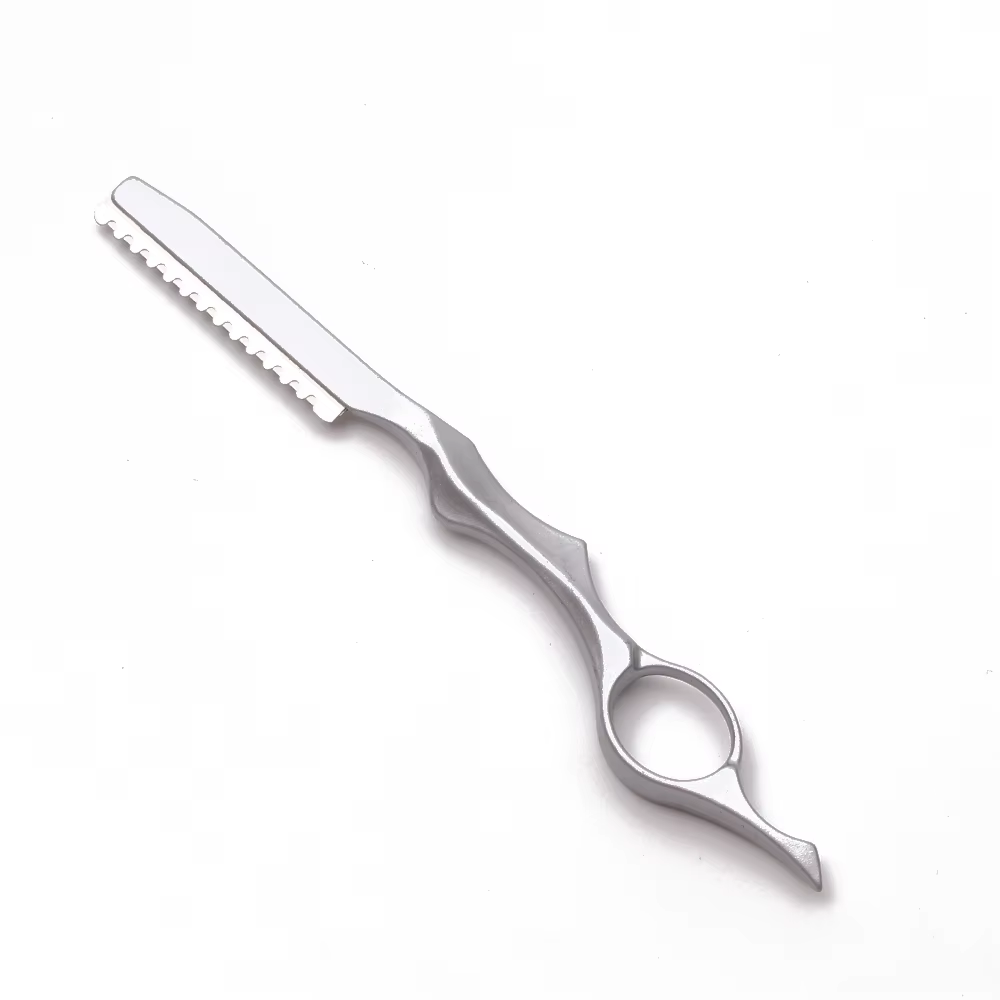 Lame de rasoir professionnelle de barbier 1 pièce, couteau de coupe et d'effilage de cheveux, outils