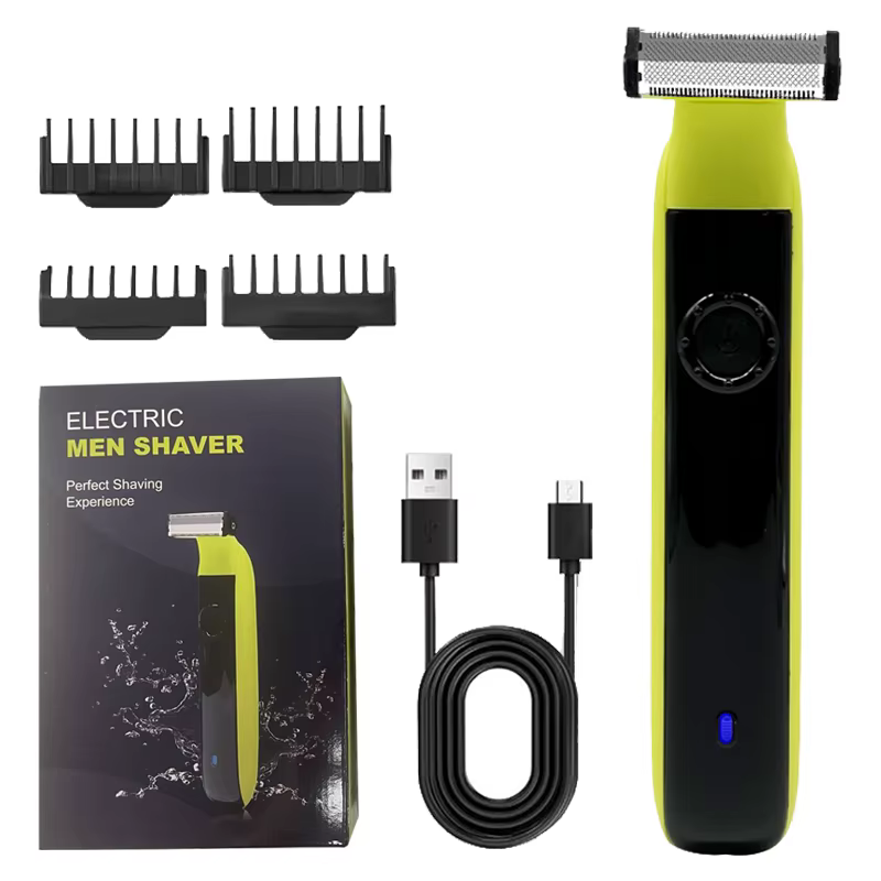 Rasoir électrique pour hommes tondeuse à barbe professionnelle rasoir sans fil corps Trimer USB Rech