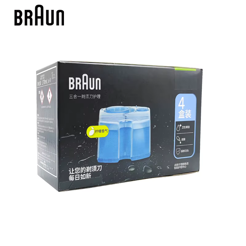 Braun Clean & Renew Cartouche pour rasoir électrique Bruan avec centre de nettoyage automatique nett
