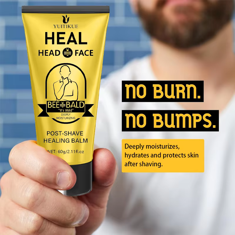Baume post-rasage - Soulage l'irritation du rasoir, hydrate en profondeur le visage, formule douce p