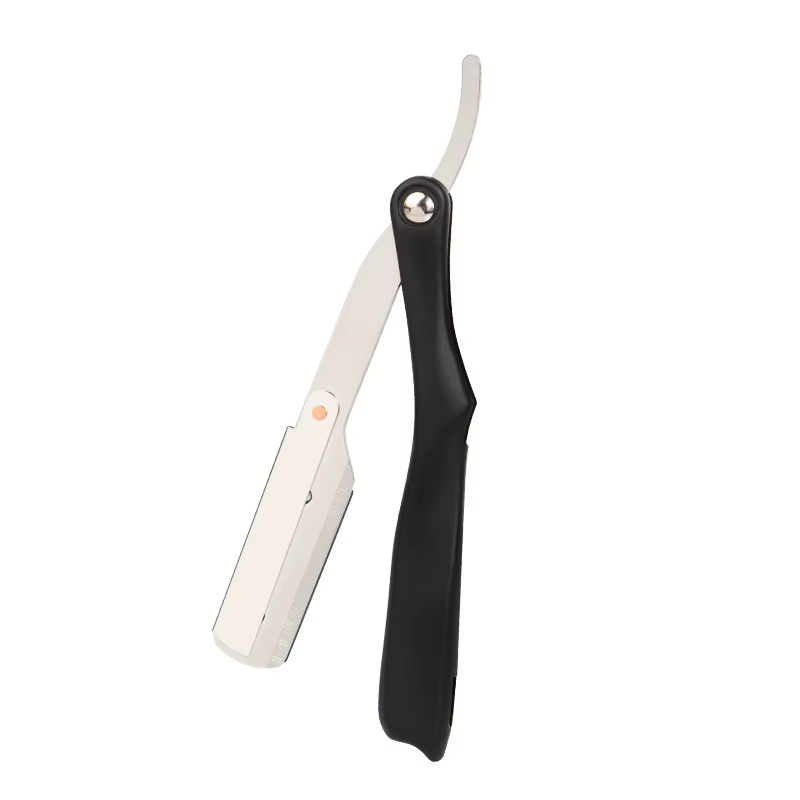 Rasoir léger classique pour barbier, outils de toilettage, manche en plastique, tête de lame simple 