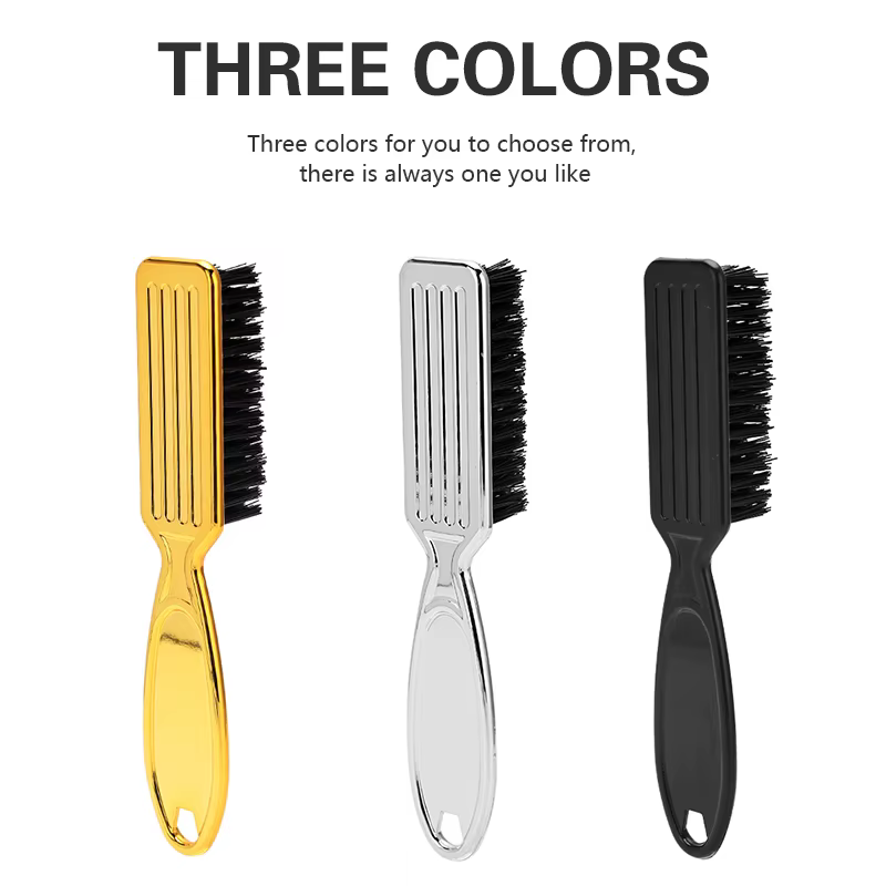 Brosse de nettoyage de cheveux douce, manche en plastique, plumeau de cou rétro pour Salon de coiffu
