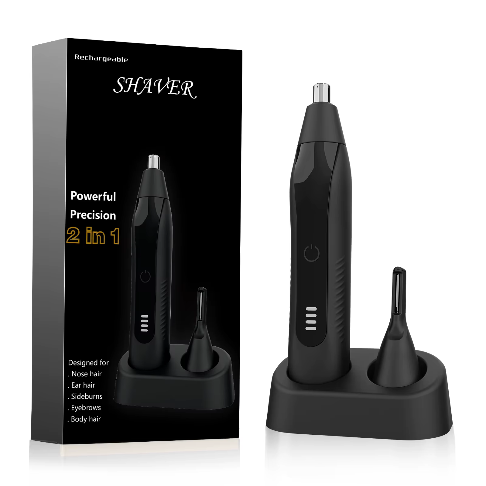 Tondeuse à poils de nez et de sourcils, rasoir à sourcils indolore, Rechargeable, pour oreilles, bar