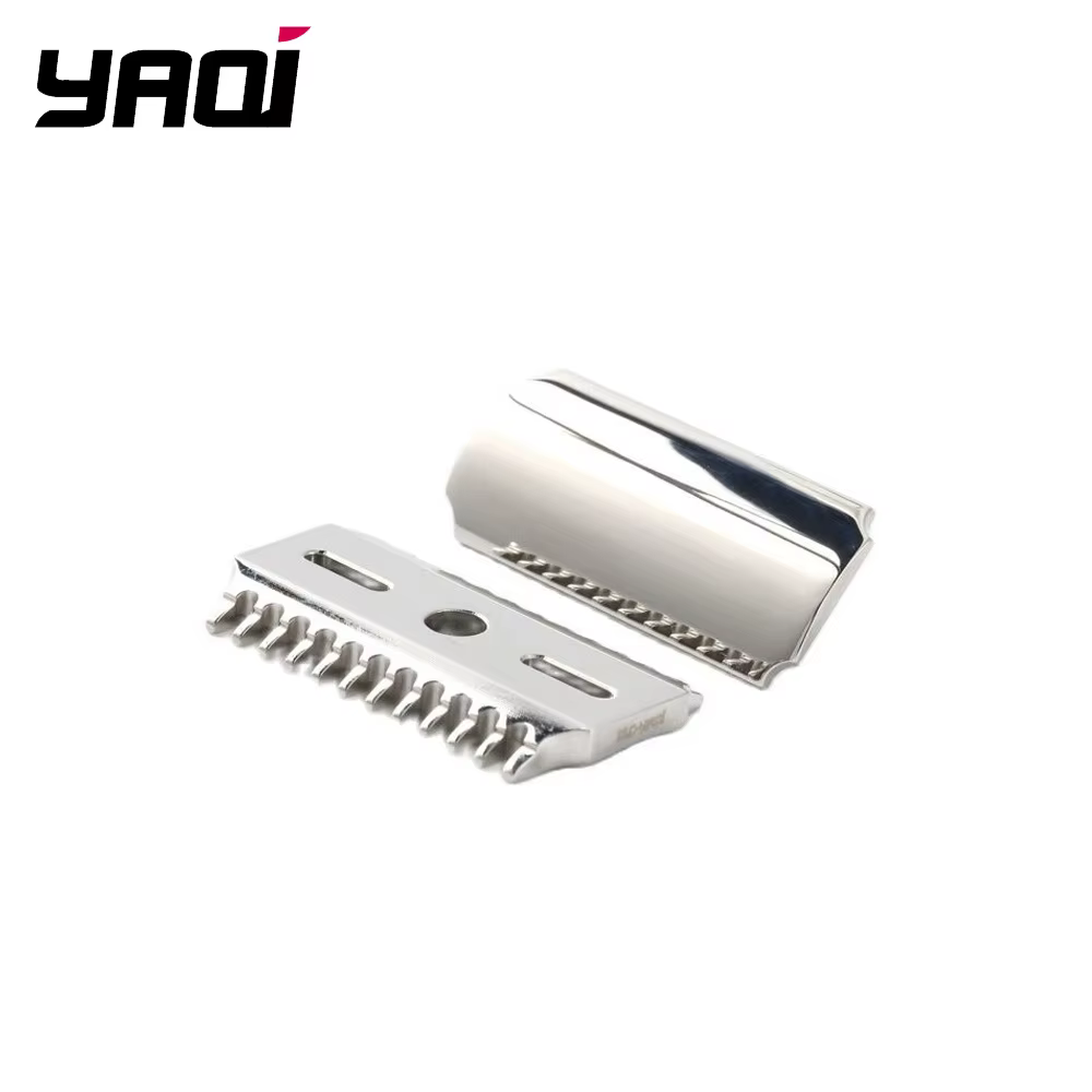 YAQI-Tête de rasoir de sécurité en acier inoxydable Tystok 70OC 316, peigne de touristes poli avec é