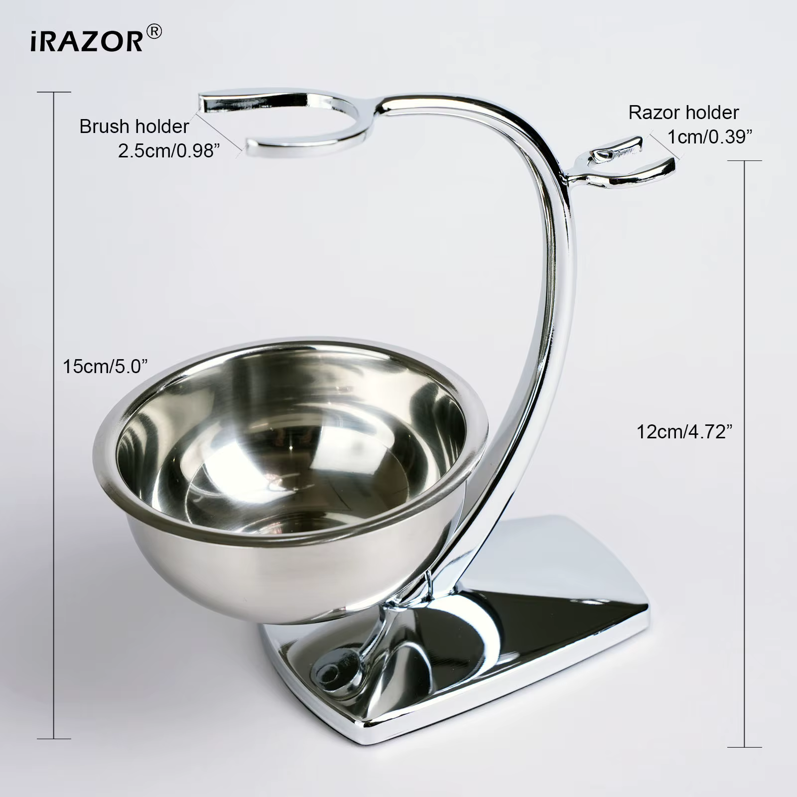 iRAZOR Ensemble de bols et supports de rasage avec base magnétique – Bol en acier 304 et support en