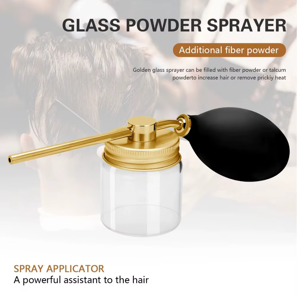 Flacon pulvérisateur rechargeable pour salon de coiffure, applicateur de poudre de talc et de fibres