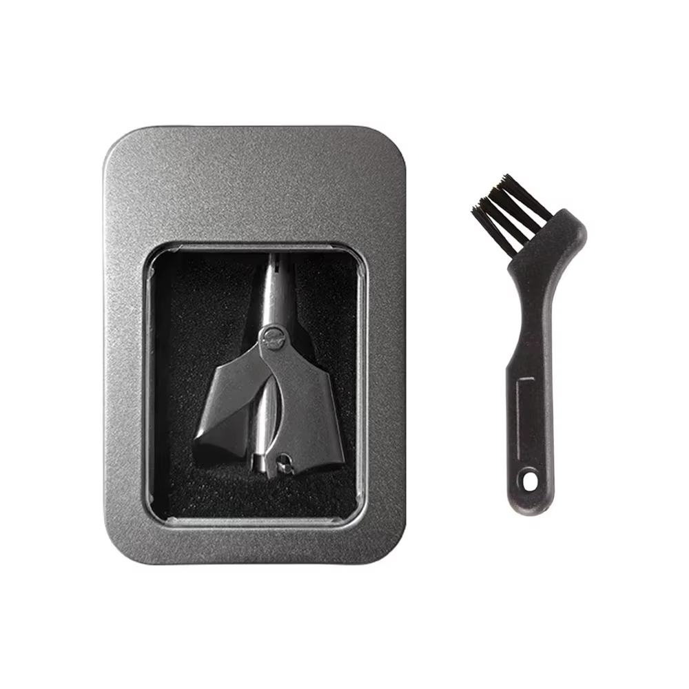 LISI Tondeuse à poils de nez manuelle pour hommes et femmes 360 ° Tondeuse rotative lavable en aci