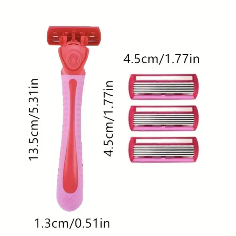 Rasoir pour femmes lame à 6 couches jambe cheveux aisselles couteau de rasage lames à 6 couches raso
