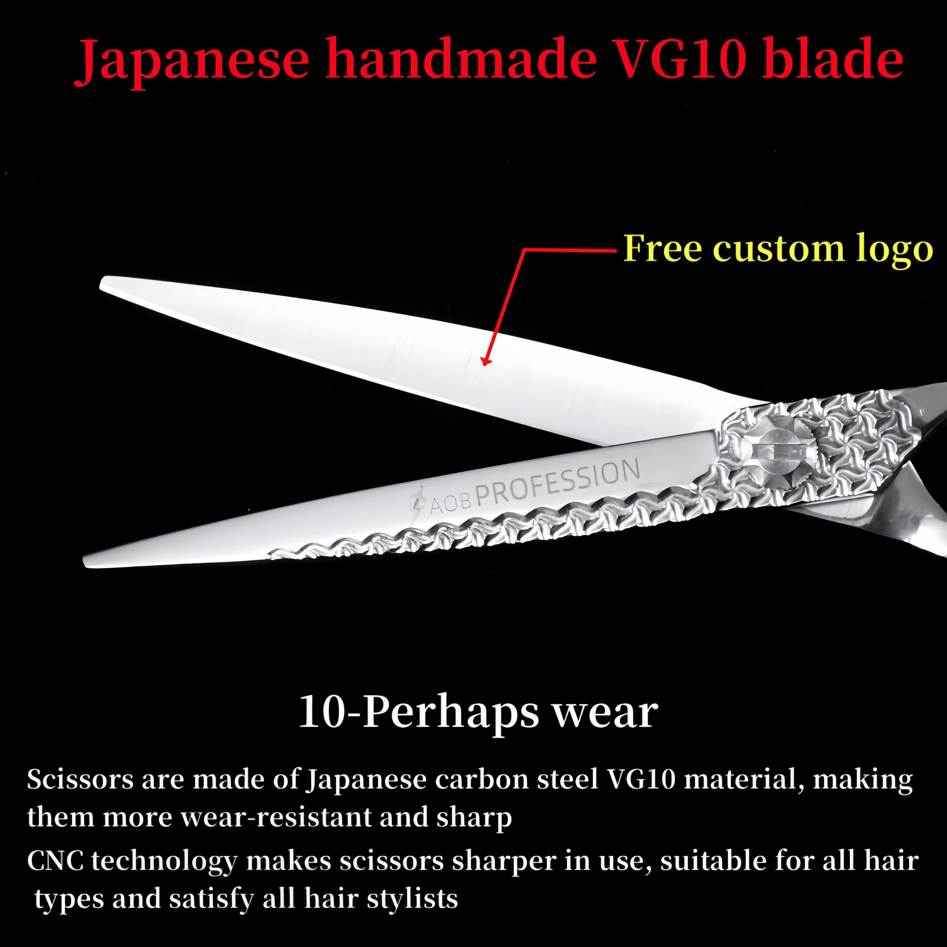 HISADA ciseaux de coiffeur professionnels 7.0 pouces machine de coupe de cheveux VG10 matériel cisea