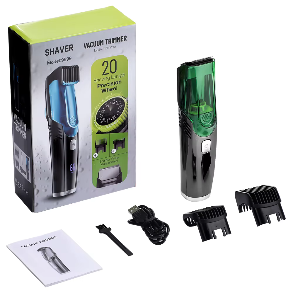Tondeuse à cheveux et barbe pour homme, rechargeable, avec écran LCD, kit de coupe autonome, sans fi
