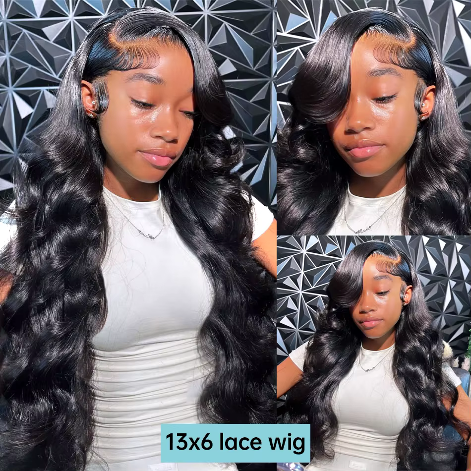 Perruque Lace Closure Wig Body Wave Naturelle, Cheveux Humains, 13x6, 13x4, 4x4, 5x5, 6x4, Sans Coll