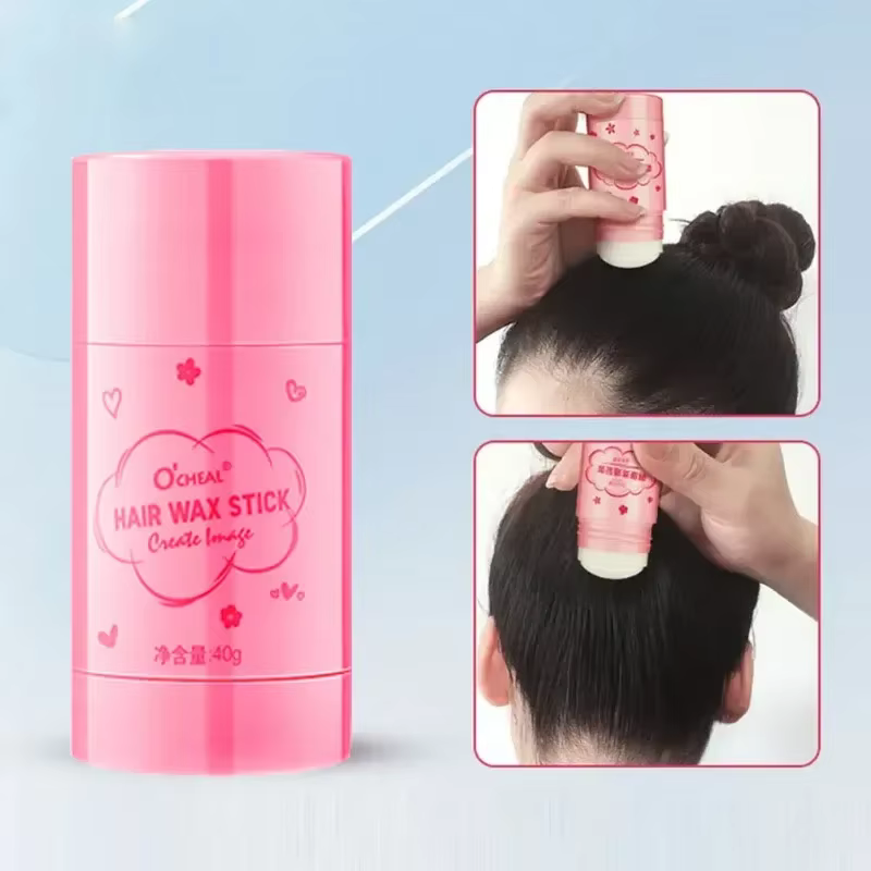 Bâton de cire pour cheveux professionnel, 40g, crème de finition pour cheveux brisés, réparation cas