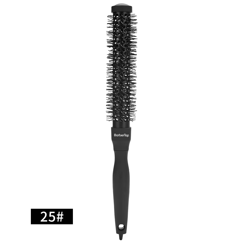 BARBERTOP peigne rond cheveux bouclés bigoudis brosse poils de sanglier baril rond cheveux friser br