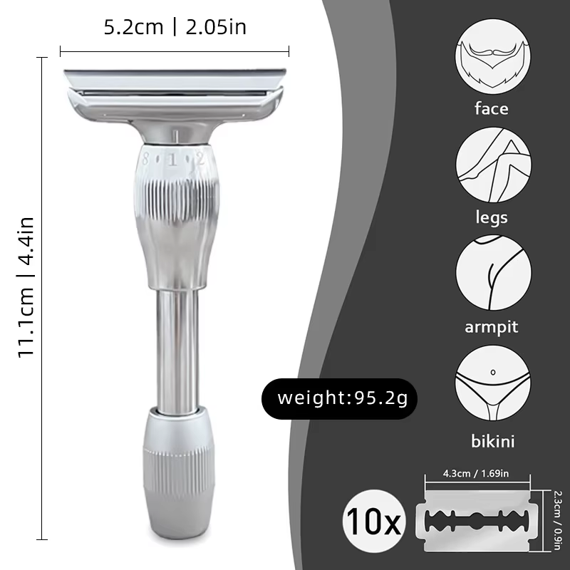 Nouveau Design 1-8 rasoir de sécurité réglable pour hommes rasoir à Double tranchant de haute qualit