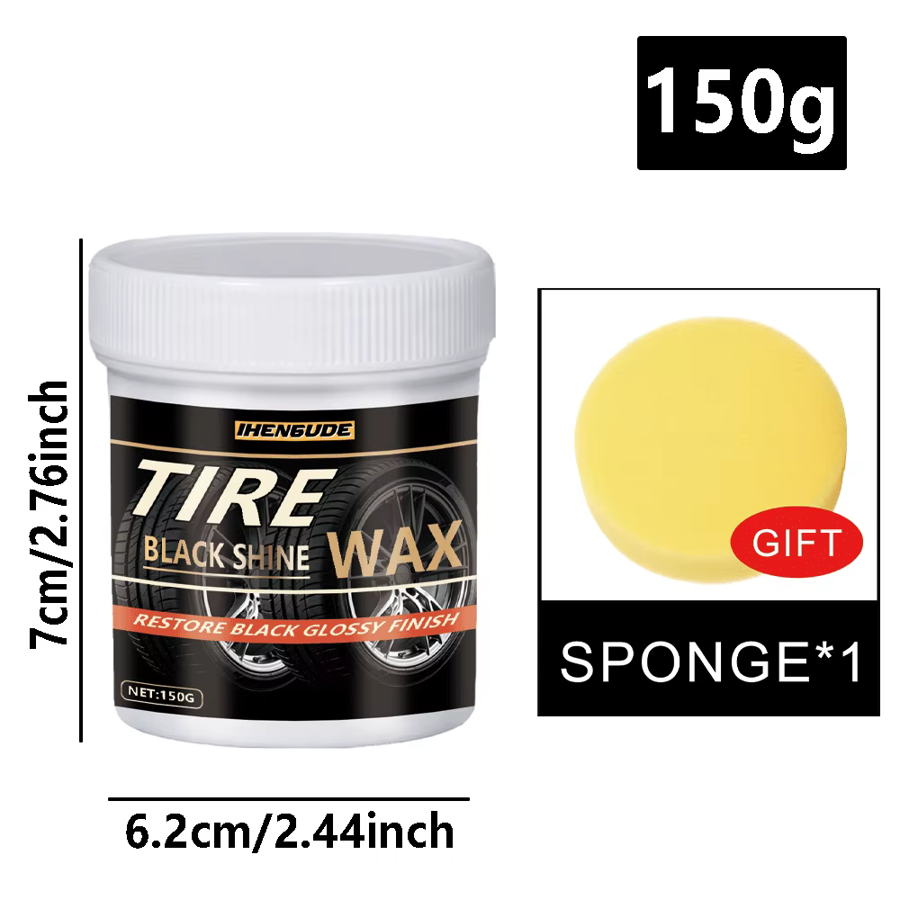 Cire pour pneus longue durée - Amélioration de la brillance, entretien du noir et protection anti-âg