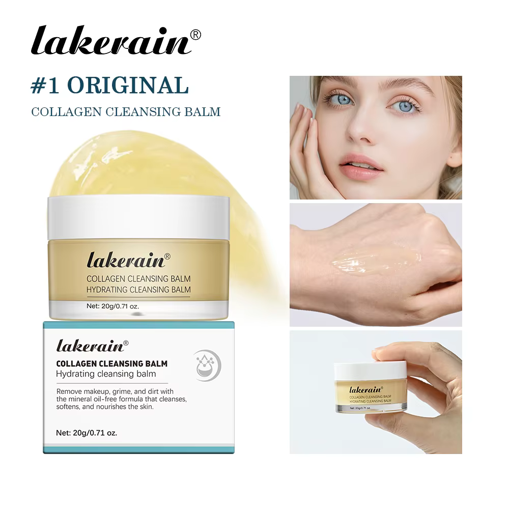 Baume nettoyant pro-colagène 3 en 1, nettoyant pour le visage pour tous les Types de peau, adoucit,