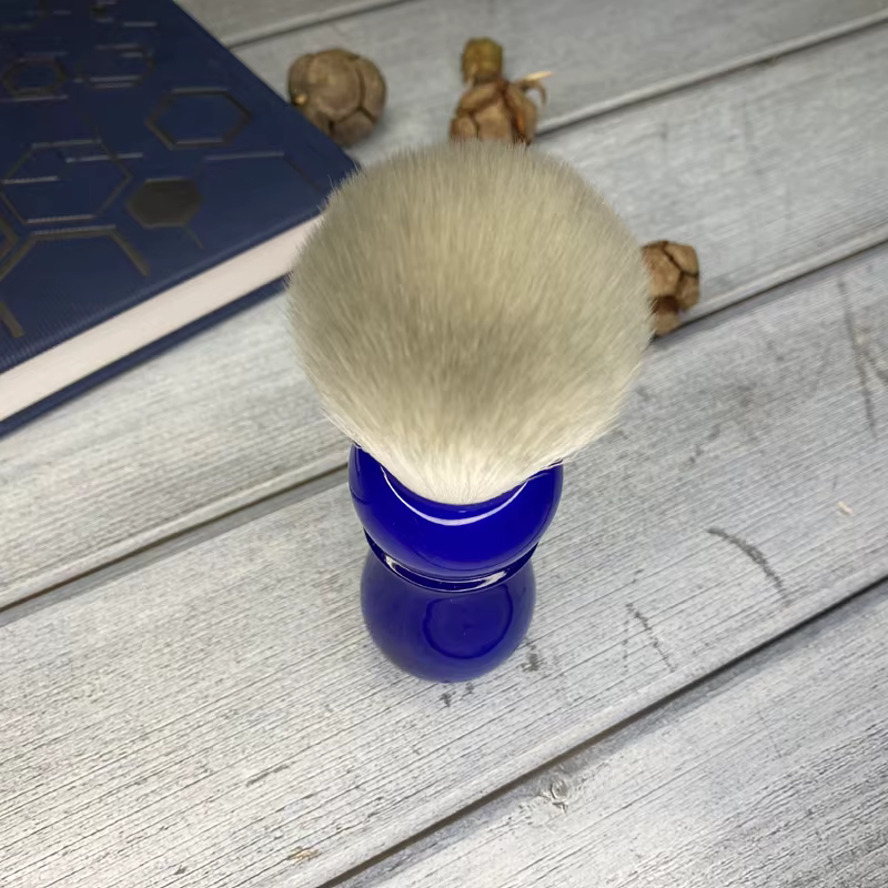 Yaqi – brosse à barbe pour hommes, manche bleu ciel arctique, 24mm