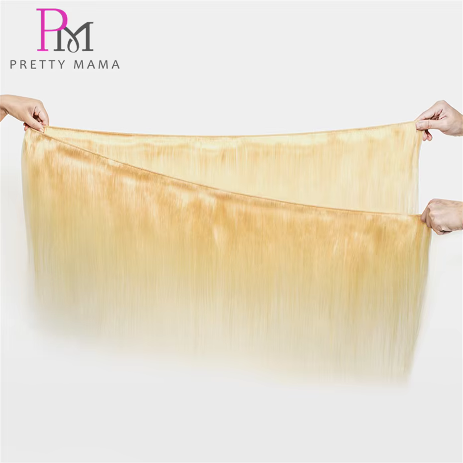 Tissage en Lot Brésilien Naturel Remy Lisse Blond 613, Extensions de Cheveux Humains, 30 34 36 38 40