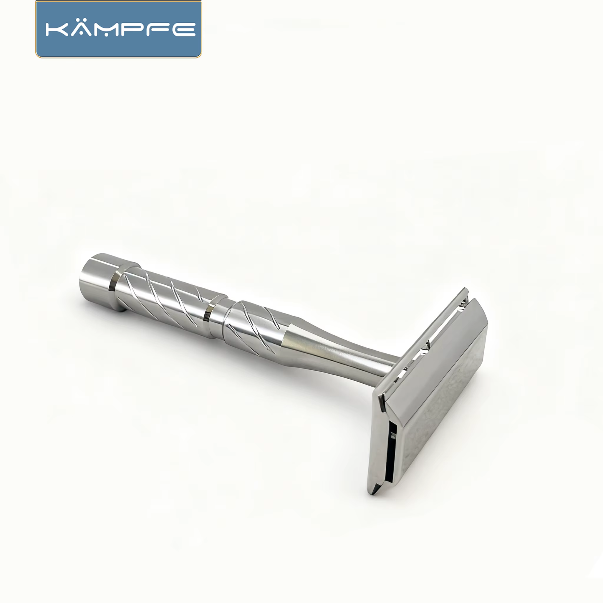 KAMPFE Rasoir manuel de sécurité CNC - Acier inoxydable traité pour le rasage humide des peaux sensi