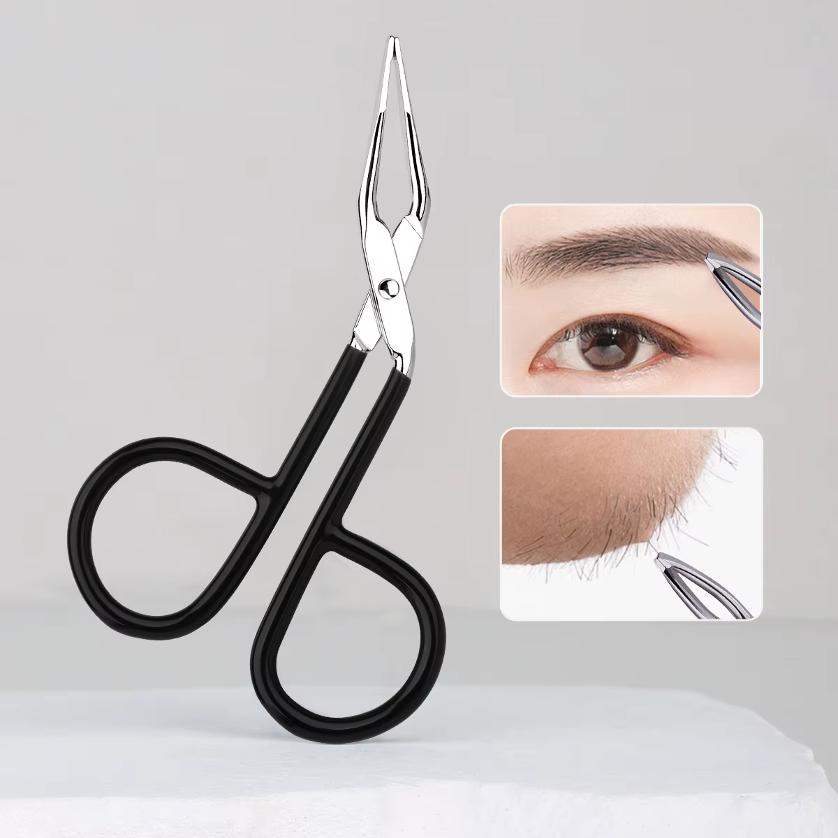 Un outil précis et portable pour les yeux avec pince à sourcils pour l'arrosage des cheveux obliques