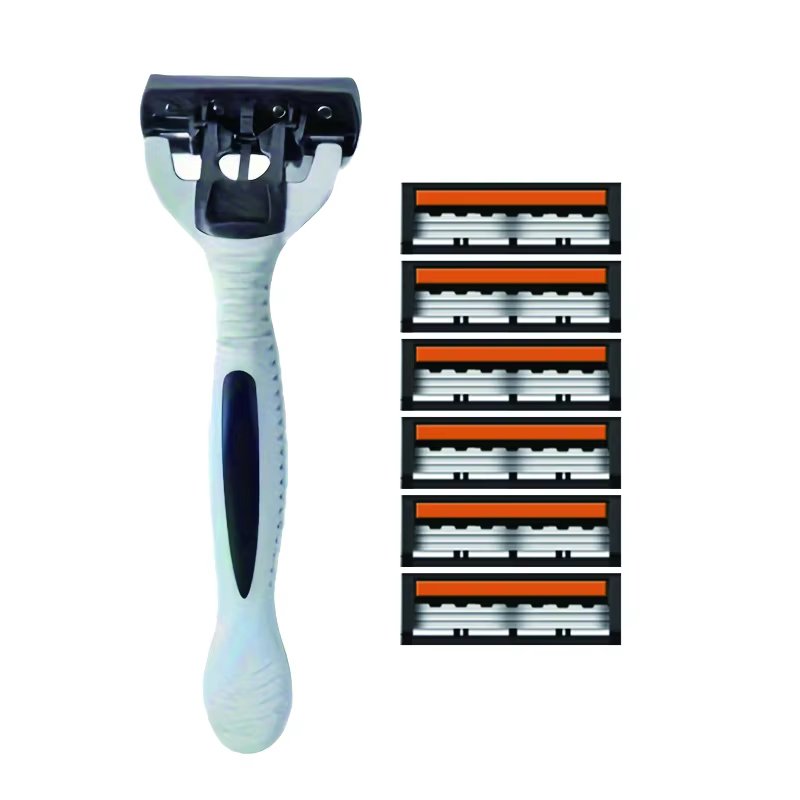 Rasoir manuel à tête de rasoir à 3 couches, ensemble de rasoir manuel pour rasage de sécurité, barbe