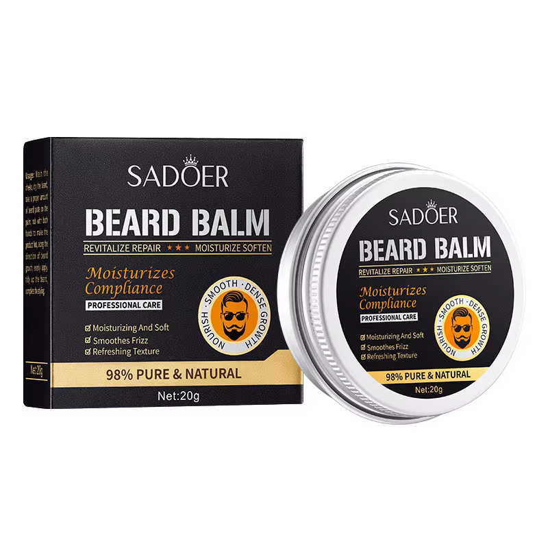 Kit de croissance de barbe pour hommes, huile de barbe, baume à barbe, Mousse de rasage, huile essen
