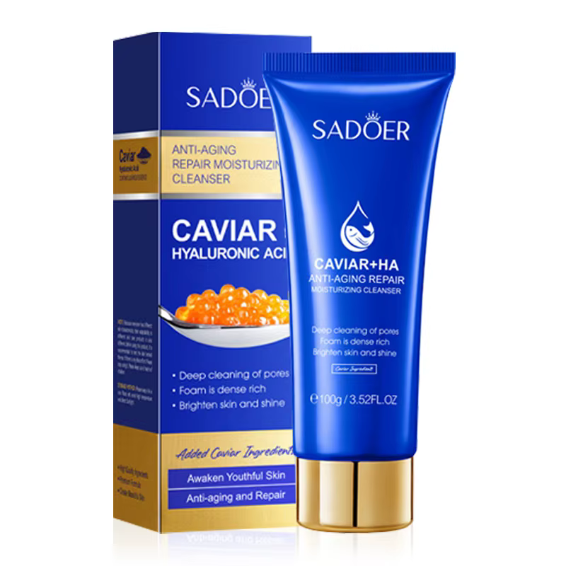 SADOER Caviar nettoyant pour le visage mousse de lavage du visage nettoyant pour le visage nettoyage