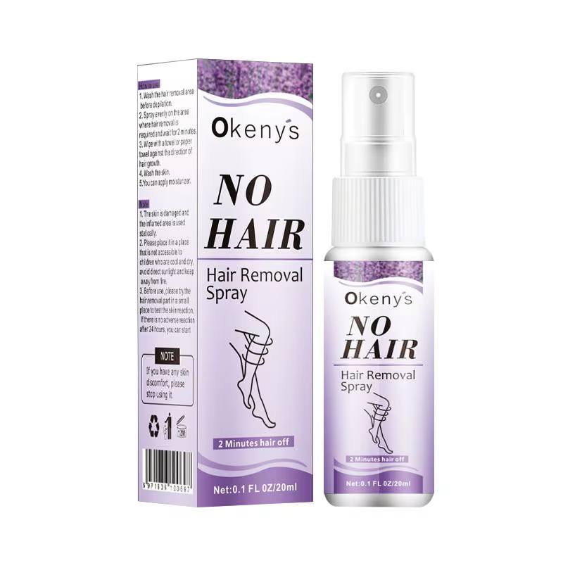 Spray dépilatoire rapide et indolore, inhibiteur permanent de la repousse des poils pour hommes et f