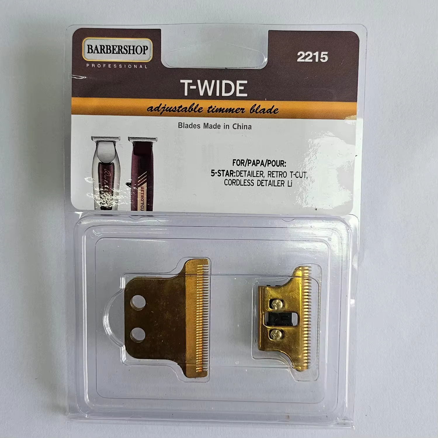 2215 Lame de rechange professionnelle pour tondeuse Wahl 5 étoiles Detailer RETRO T-cut sans fil Det