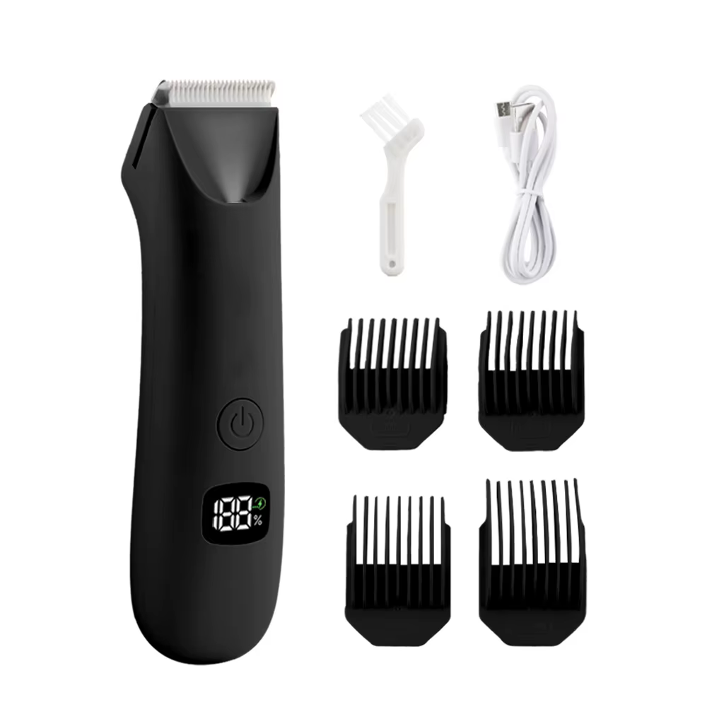 Tondeuse pour poils du corps et du pubis pour hommes et femmes, rasoir électrique indolore pour le c