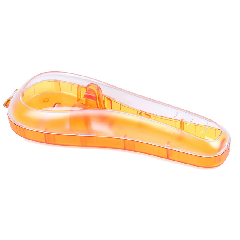 Transparent portable voyage hommes protection de rasage manuel boîte en plastique couvercle conteneu