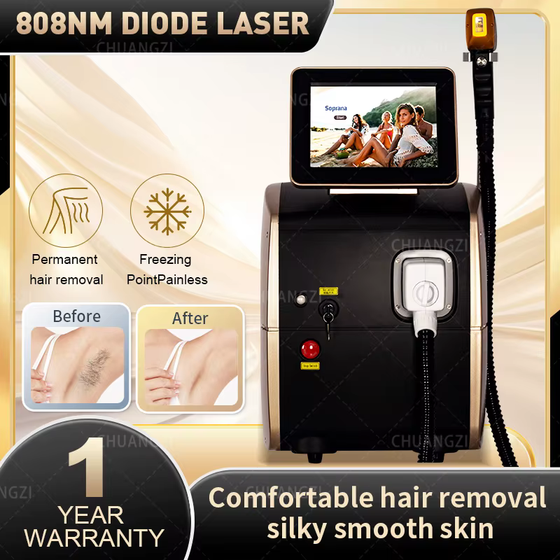 Épilateur laser diode professionnel puissant 5000W Alexandrite Ice Platinum, machine d'épilation per