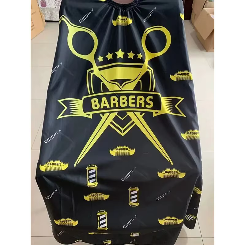 Cape de barbier avec brosse à dépoussiérer le cou, coupe de cheveux professionnelle, salon de coiffu