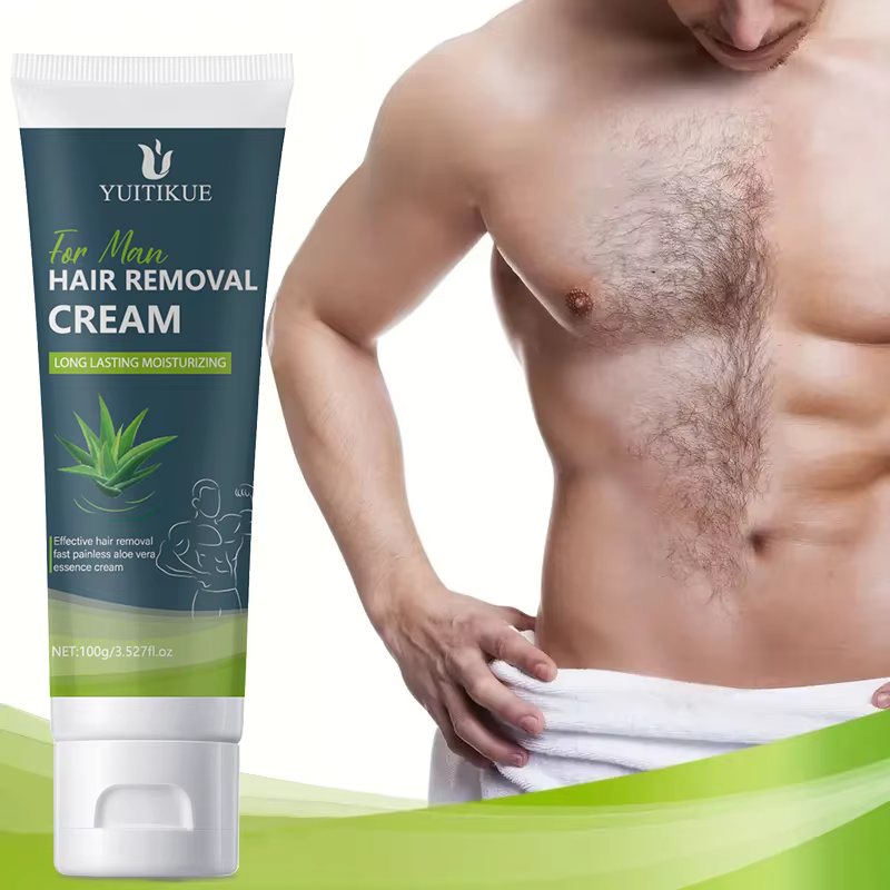 100g Crème dépilatoire pour hommes – Douce et non irritante, adaptée aux aisselles, lèvres, bras, ja
