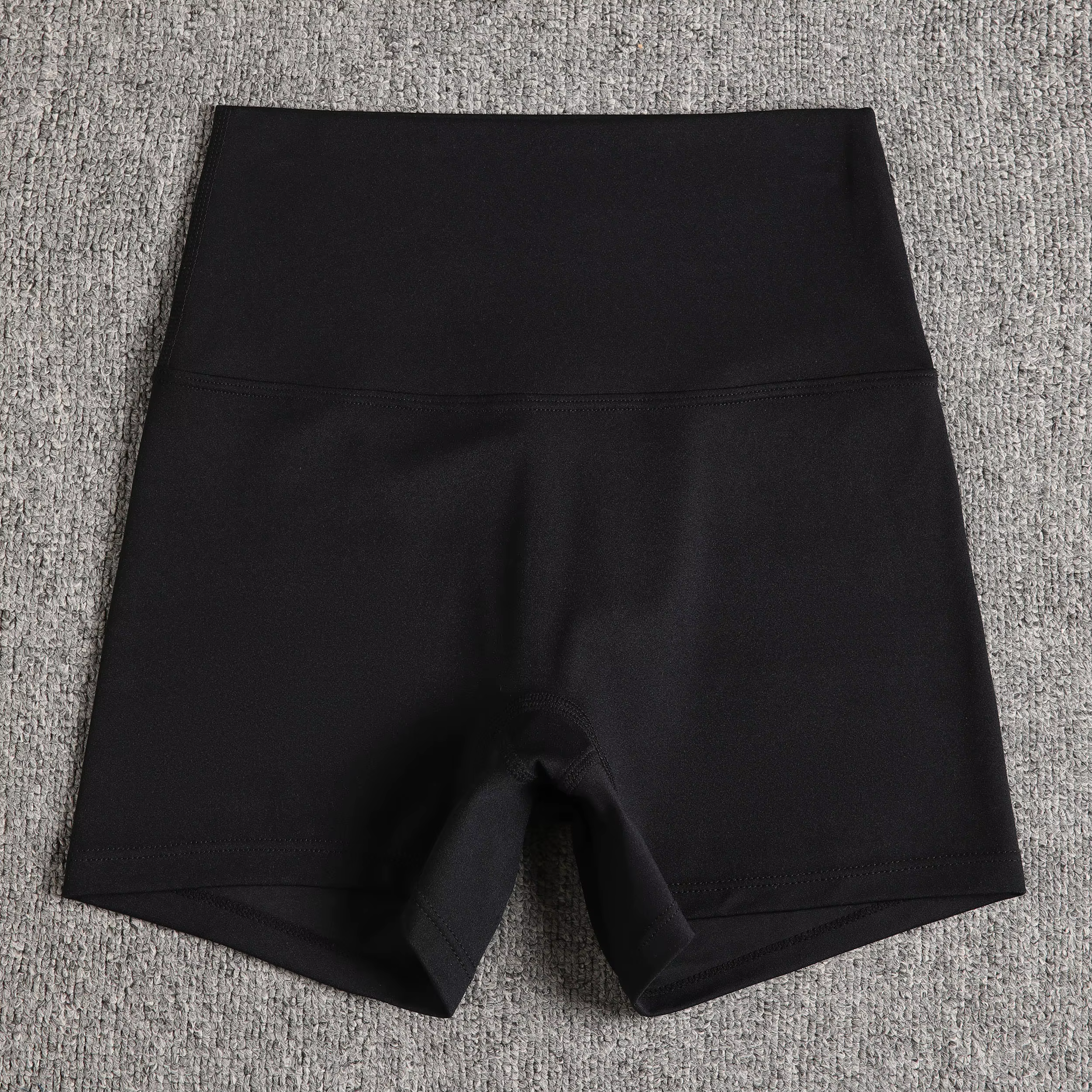 Couleur unie femmes Fitness Sport court taille haute Yoga court Legging vélo doux Squatting preuve e