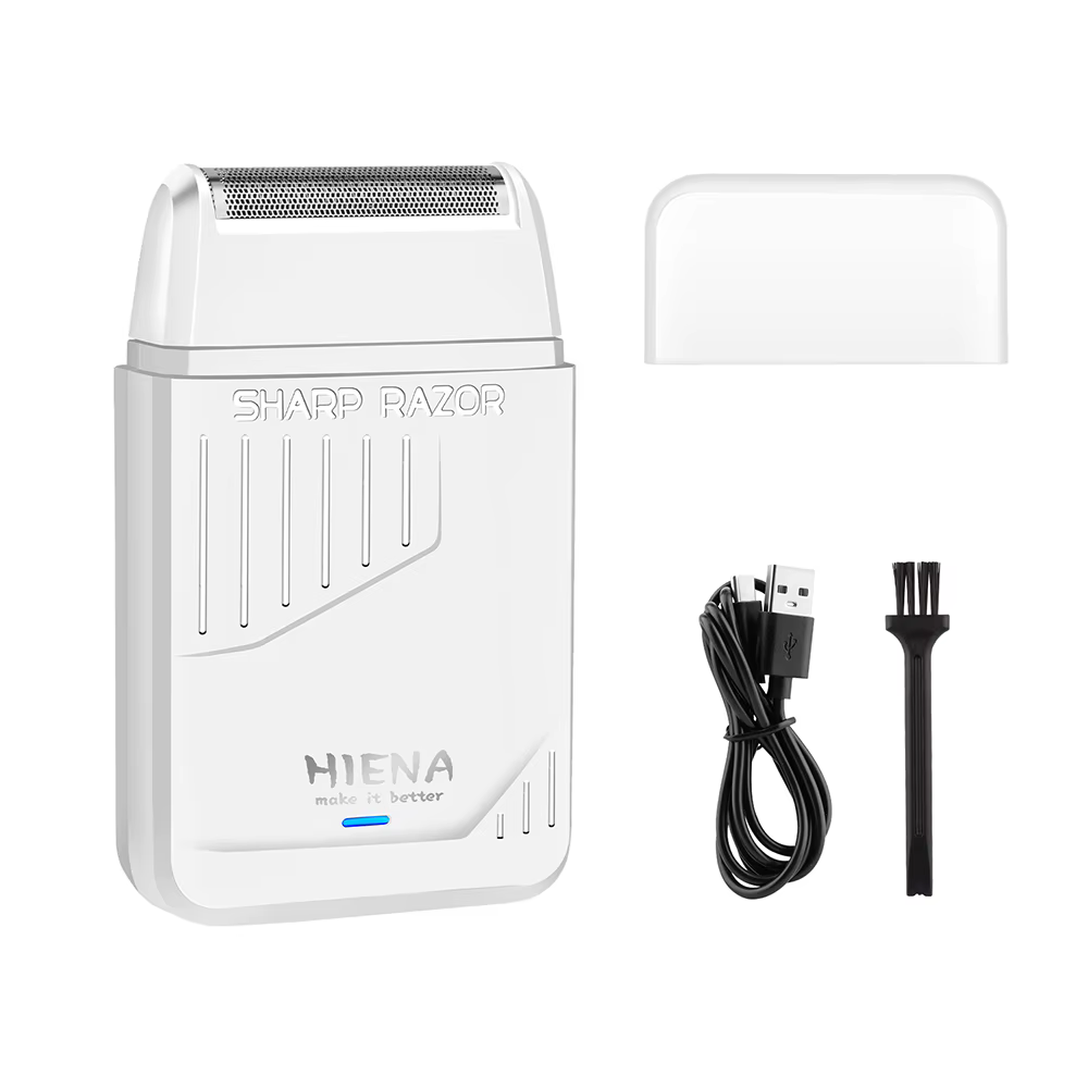 Tondeuse à barbe électrique professionnelle pour hommes, rasoir à double grille, rasoir électrique U