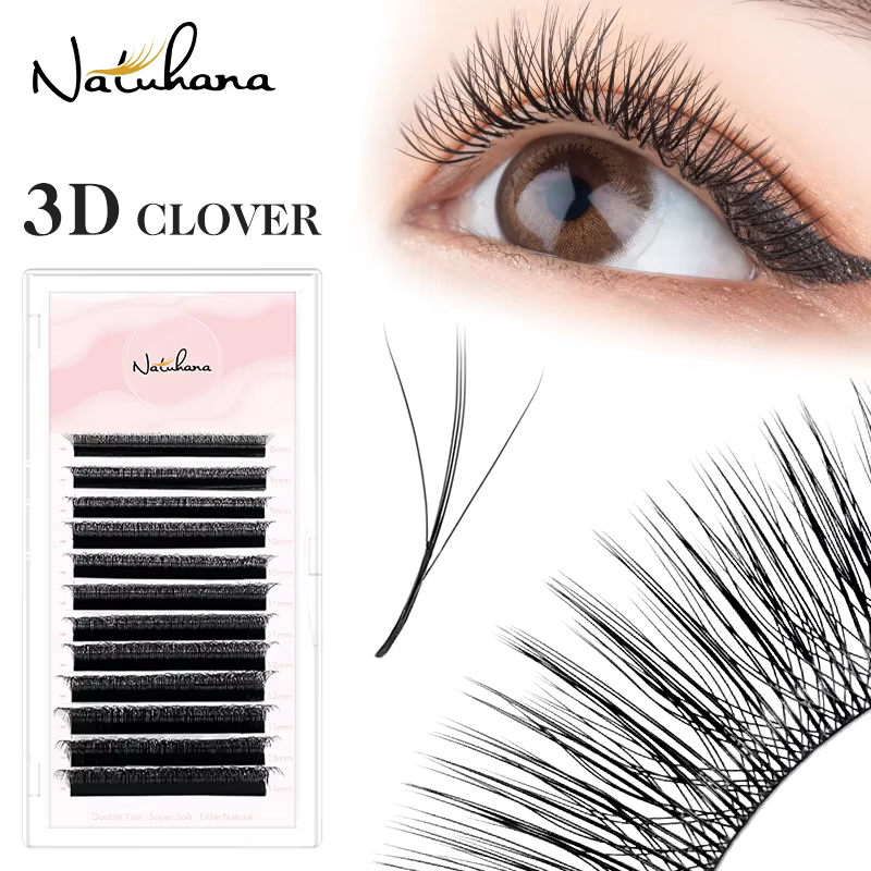 NATUHANA nouvelle Extension de cils en forme de 3DW 3D Volume préfabriqué cils en éventail W Style c