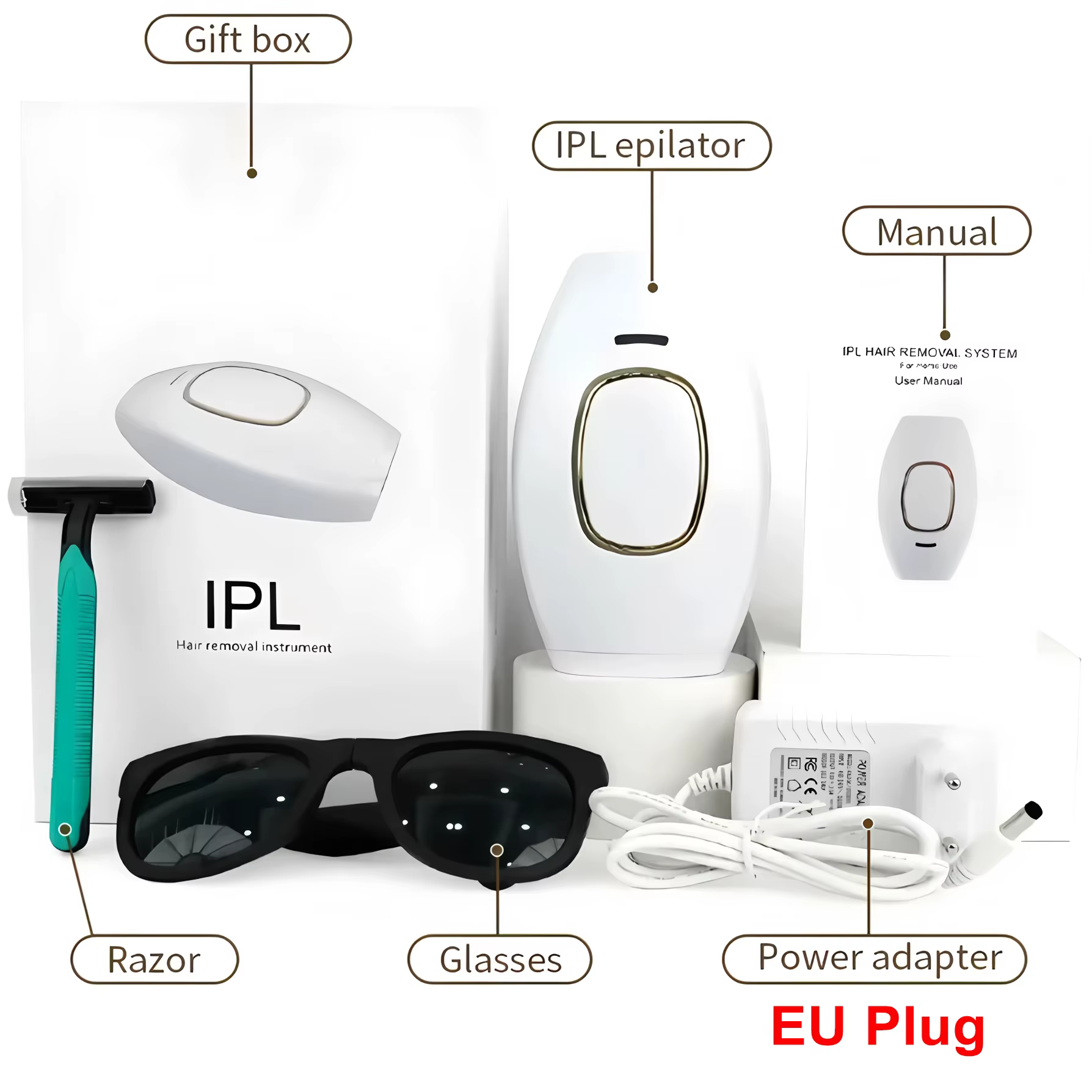 Nouvel Épilateur Laser IPL 2026, Machine de Coupe de Cheveux, Lisseur, Rasoir Vibrant pour Homme, Ép