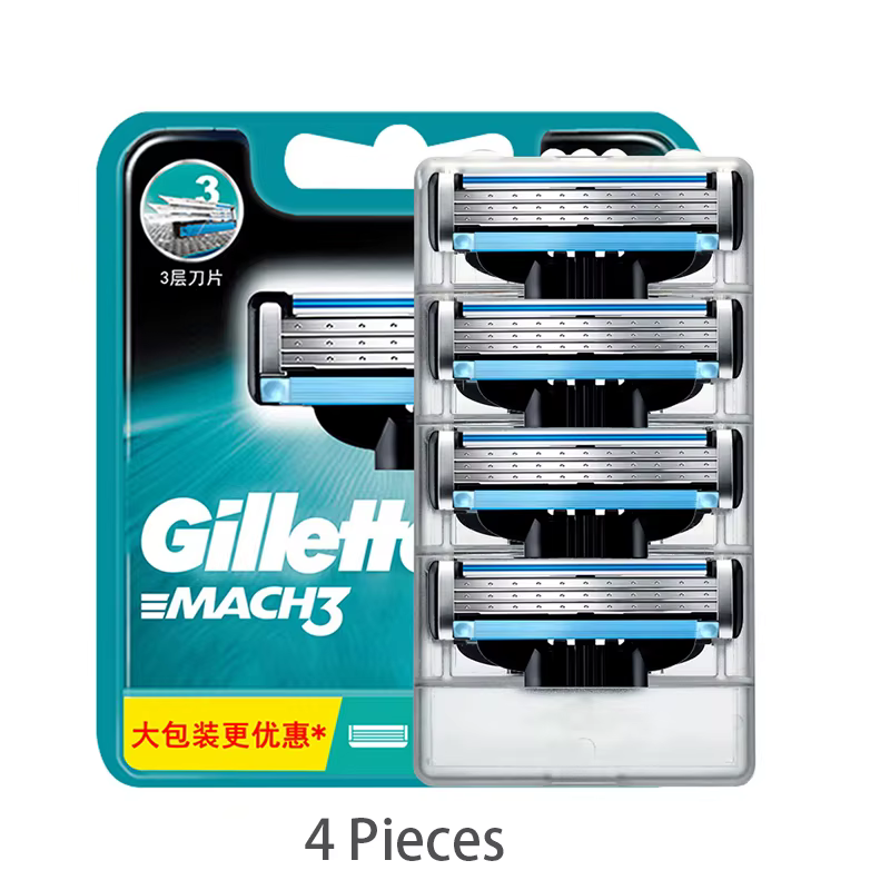 Gillette Mach3 recharges de rasoir pour hommes 4/8 recharges de lame de rasoir avec lubrastrip 3 cou