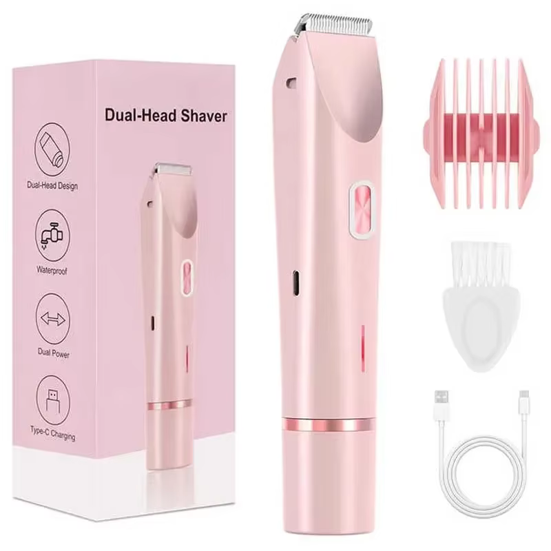 Épilateur électrique Double tête 2 en 1 pour jambe de Bikini, rasoir sans fil pour femmes, épilation
