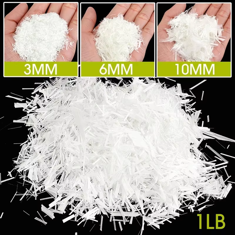 Fibres de verre coupées GFRC de 3/4/6/10/20 mm pour comptoirs en béton et ciment, fibres de verre GF
