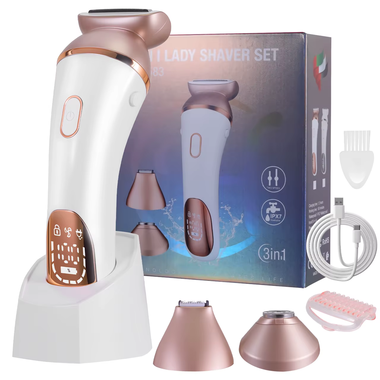 Épilateur électrique pour femmes Keda, rouleau lavable, utilisation domestique, avec clip privé et l