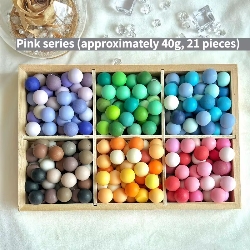 Particules de cire sphériques colorées, 40g, faites à la main, pour la fabrication d'invitations de 