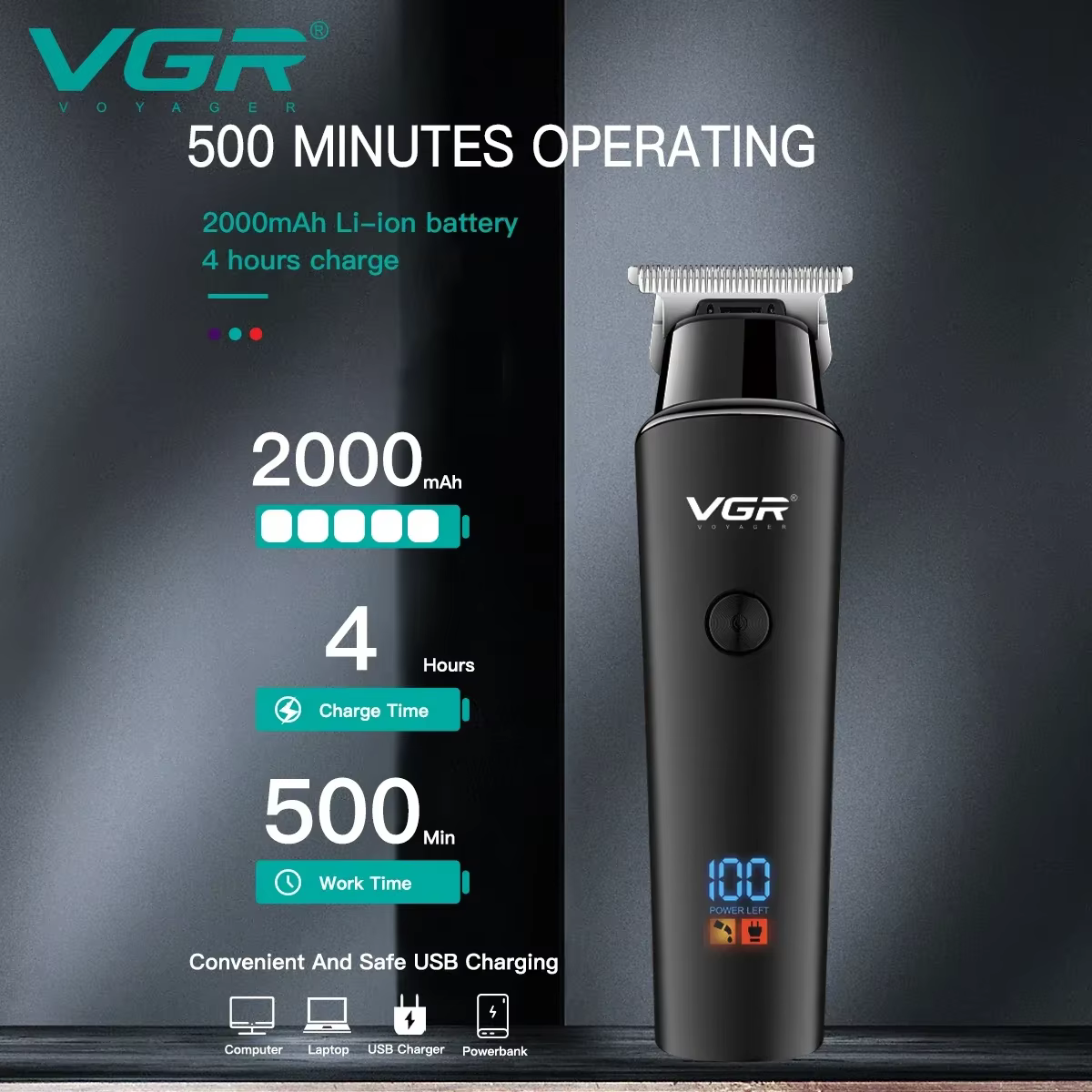 VgazHair Machine De Coupe Électrique Tondeuse À Cheveux Professionnel Barbe Tondeuse À Cheveux Visag